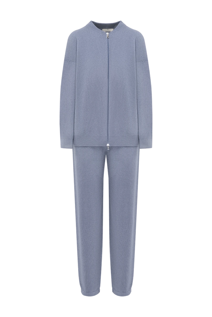 Panicale табиғи матадан тігілген көк түсті әйелдер спорттық костюмі 185152 - фото 1