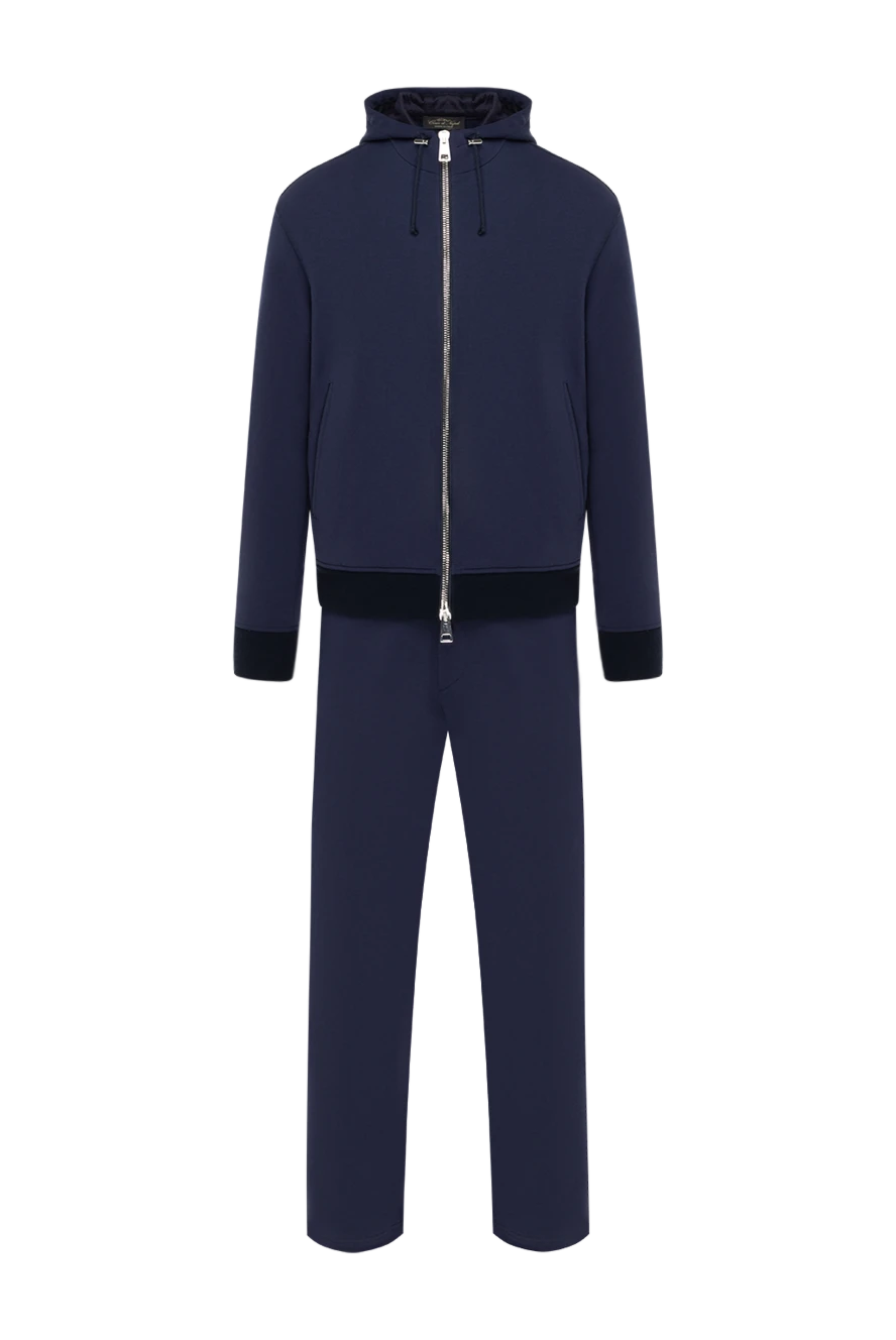 Cesare di Napoli мужской спортивный костюм из хлопка синий 185230 - фото 1