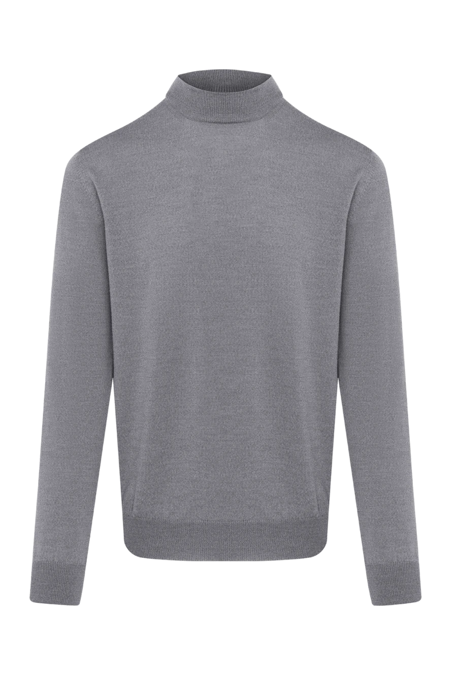 Cesare di Napoli джемпер с длинным рукавом мужской серый из шерсти 185250 - фото 1