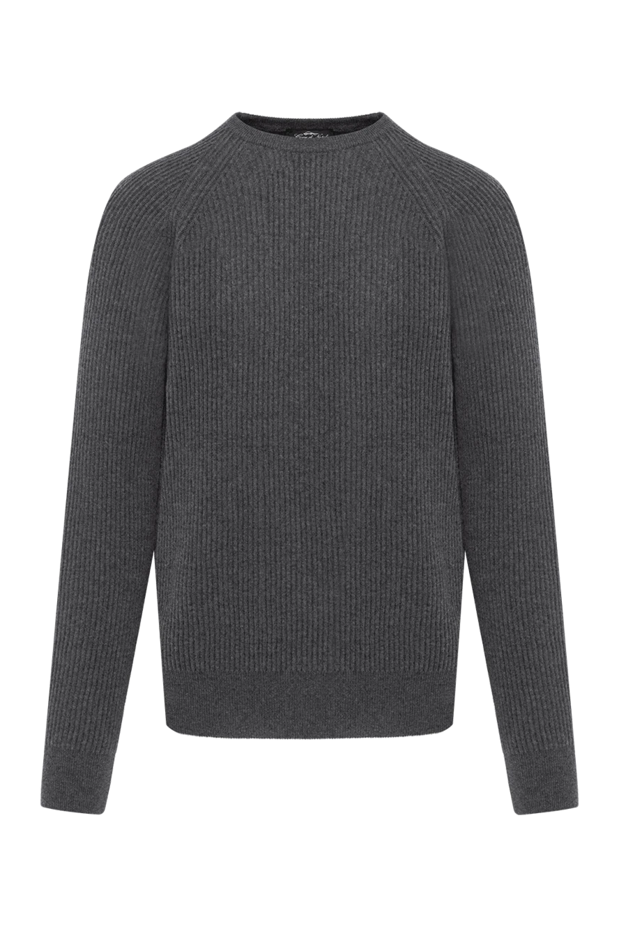 Cesare di Napoli джемпер с длинным рукавом мужской серый в рубчик 185262 - фото 1