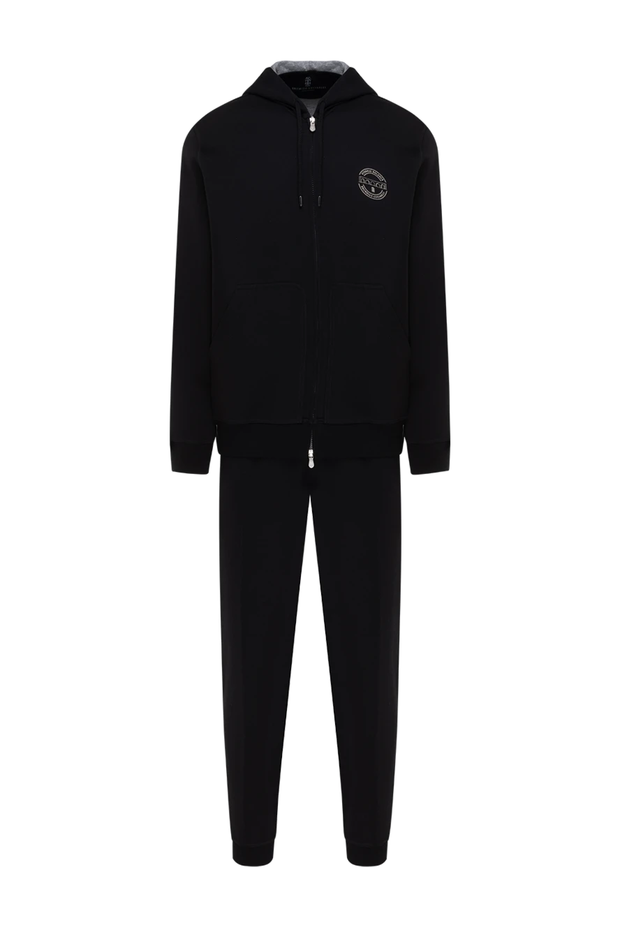 Brunello Cucinelli черный спортивный костюм с капюшоном и логотипом 185266 - фото 1