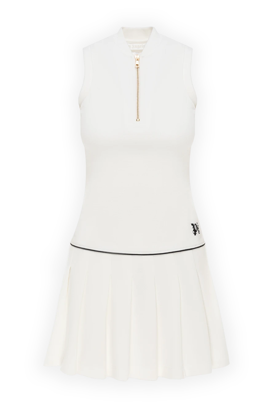 Palm Angels платье с открытыми плечами мини белое 185295 - фото 1