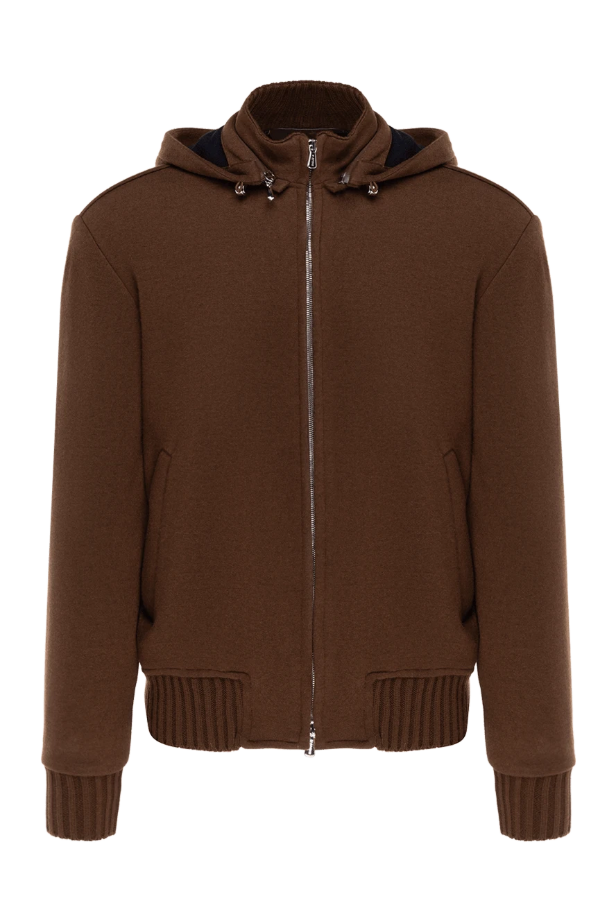 Enrico Mandelli коричневая спортивная кофта из кашемира мужская 185319 - фото 1