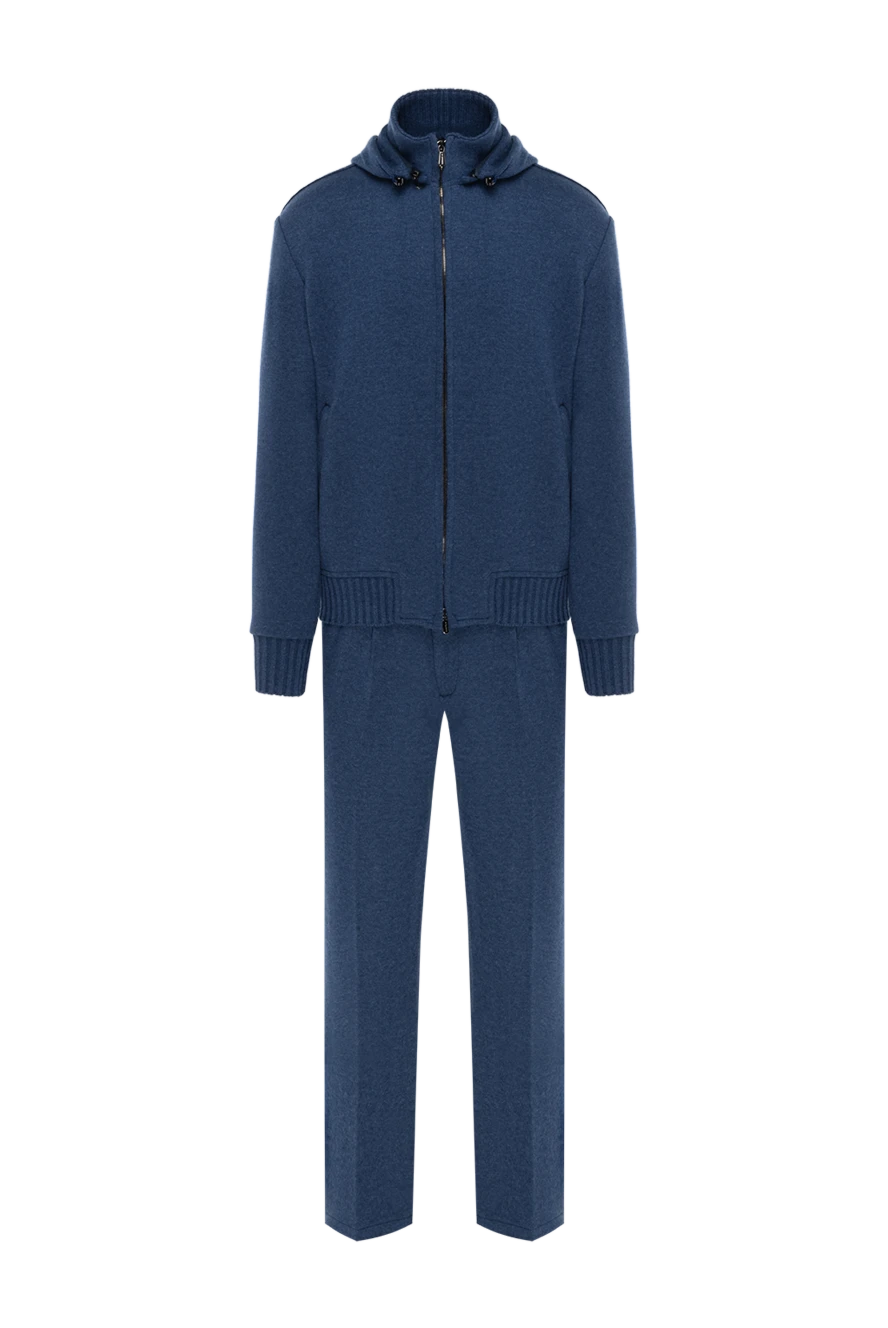 Enrico Mandelli трикотажный спортивный костюм из кашемира мужской синий 185329 - фото 1