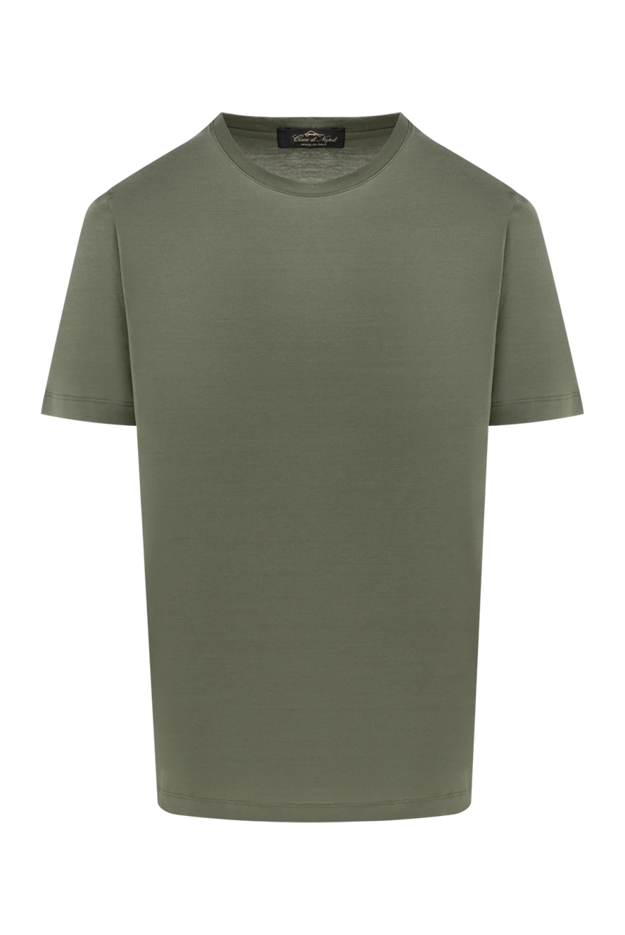 Cesare di Napoli футболка из лёгкого хлопкового джерси цвета хаки
185341 - фото 1