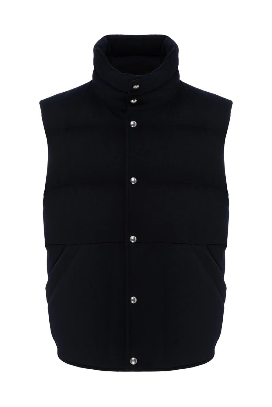 Loro Piana жилет lance puffer из кашемира синий на кнопках мужской 185355 - фото 1