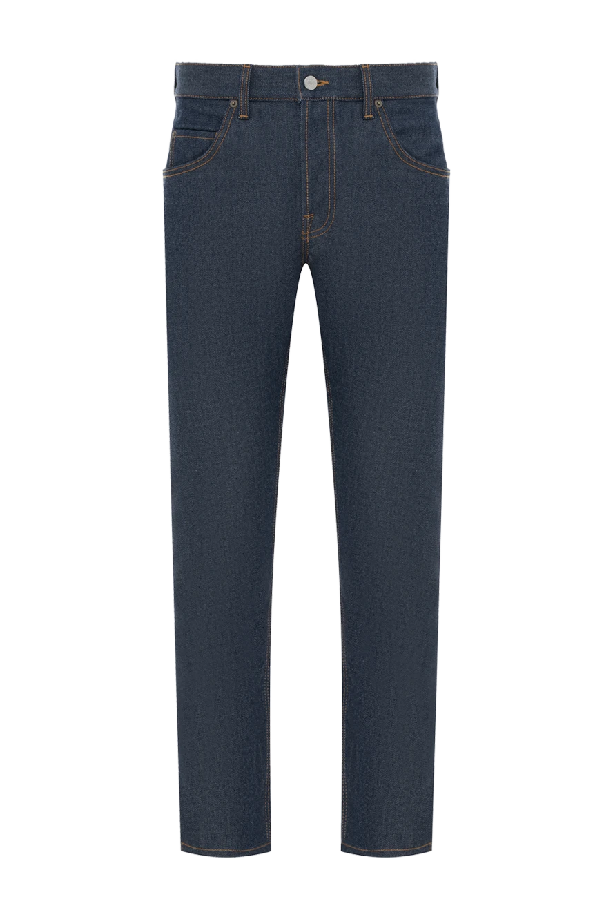 Gucci blue men's cotton jeans with logo 185533 - photo 1