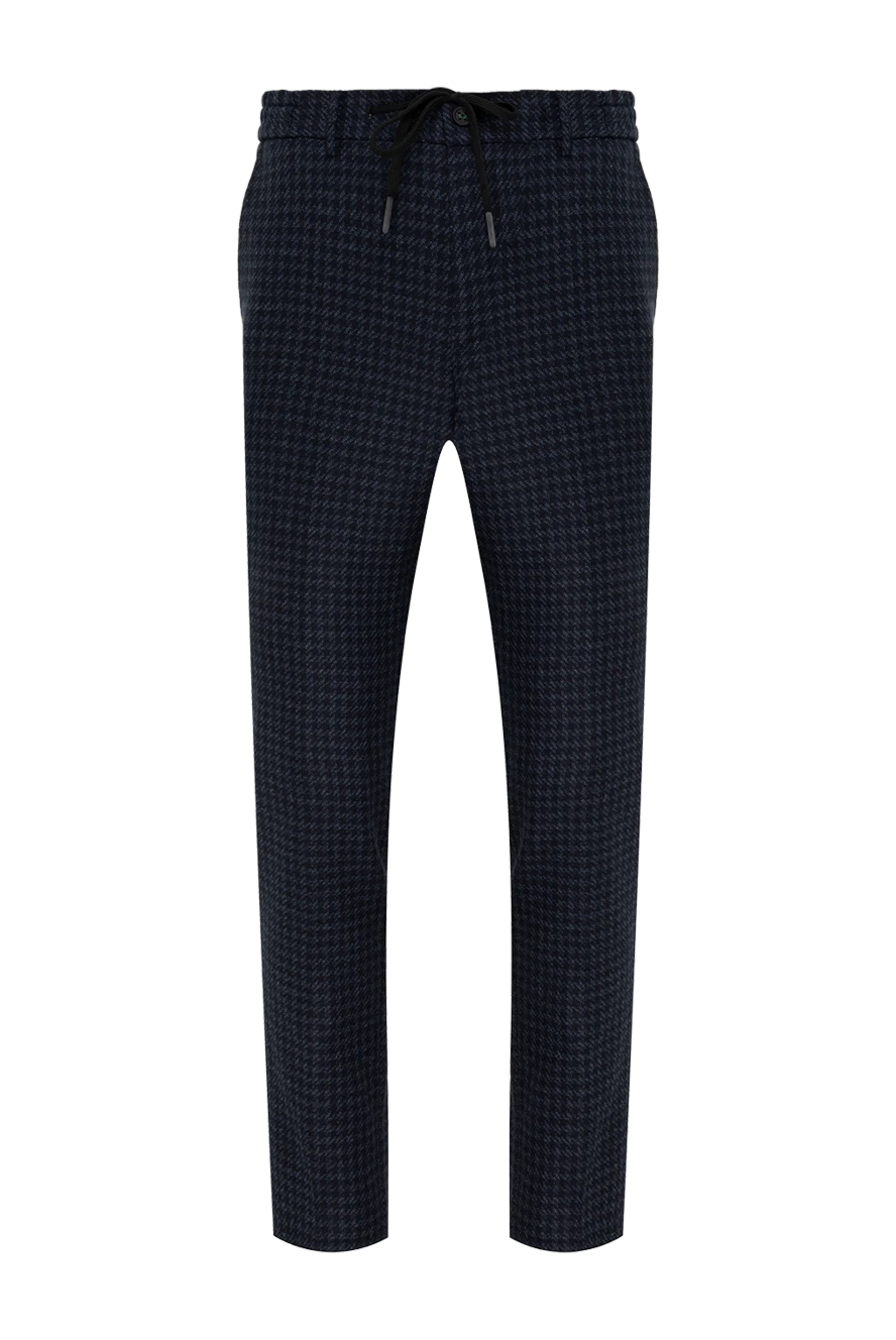 Berwich navy blue houndstooth wool trousers 185604 - photo 1
