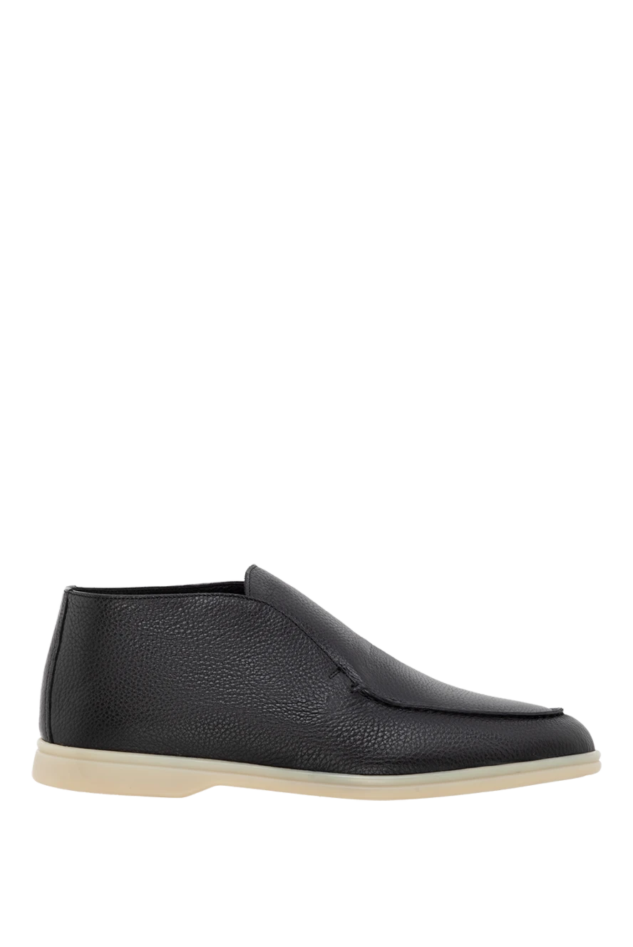 Cesare di Napoli мужские лоферы теплые кожаные на меху 185643 - фото 1