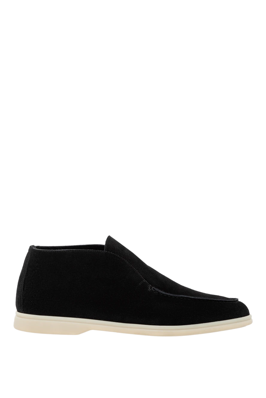 Cesare di Napoli зимние лоферы замшевые мужские черные 185644 - фото 1