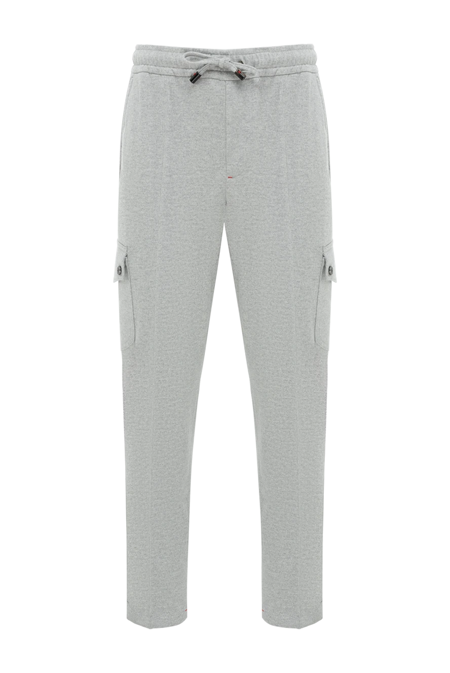 Isaia брюки-карго с завязками из шерсти и кашемира бежевые 185666 - фото 1