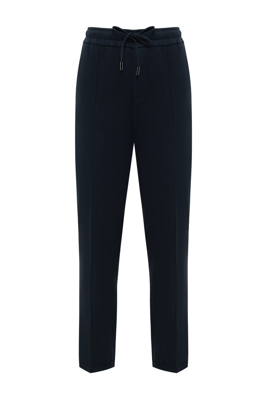 Isaia галстуктары бар ерлер шалбары, көк, мақта және кашемир 185669 - фото 1