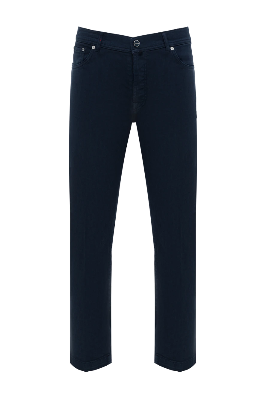 Kiton джинсы синие хлопковые мужские на пуговицах 185686 - фото 1