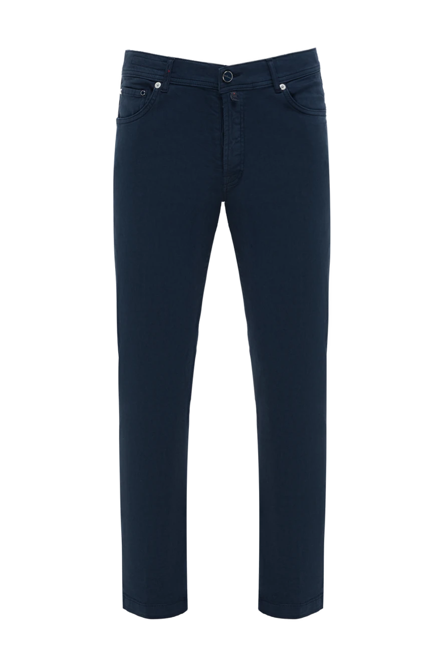 Kiton узкие джинсы синие хлопковые мужские на пуговицах 185687 - фото 1