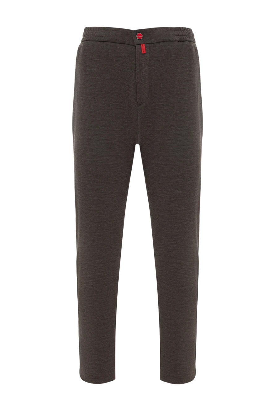 Kiton брюки мужские коричневые из шерсти 185699 - фото 1