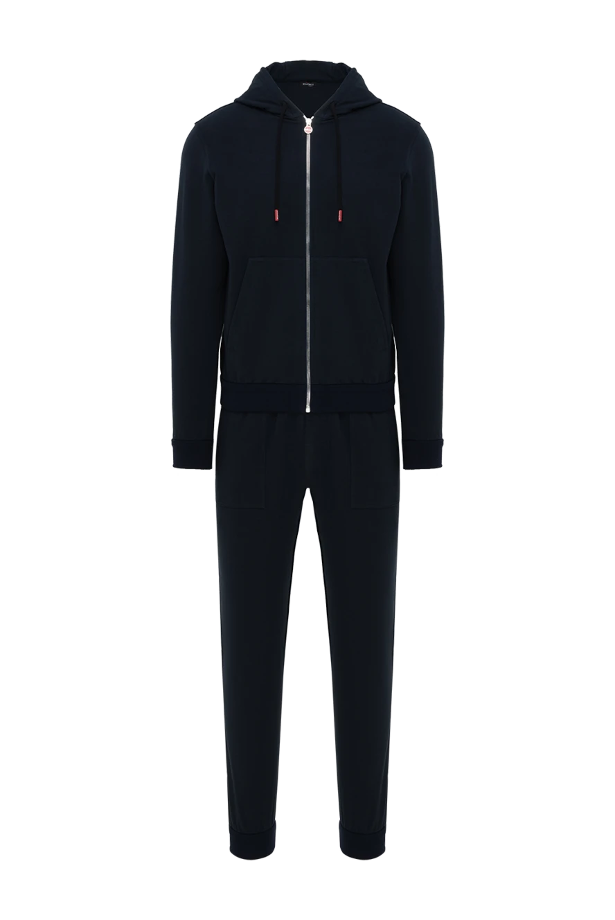 Kiton спортивный мужской костюм синий с логотипом 185712 - фото 1