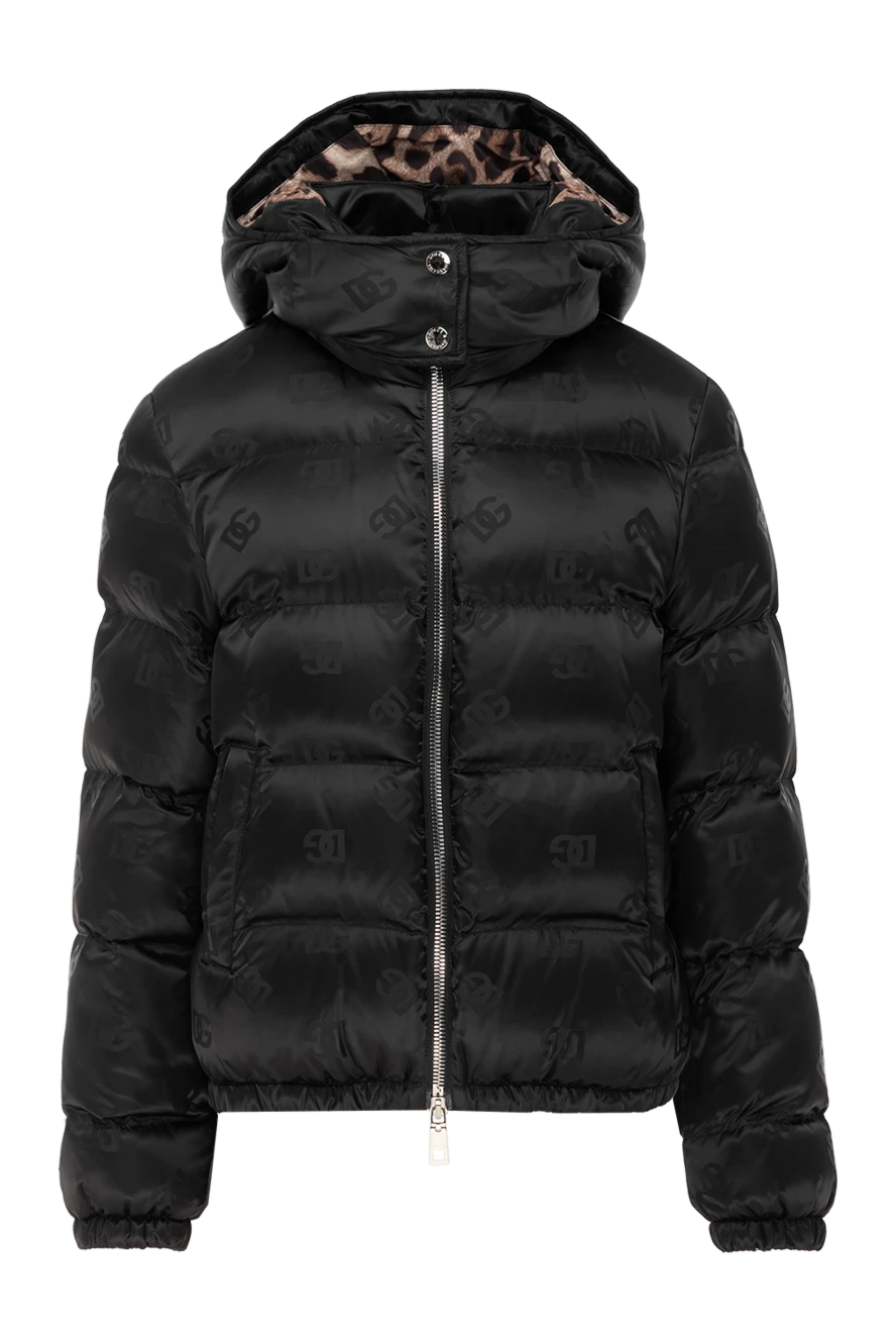 Dolce & Gabbana жалпы жақкарды dg өрнегі бар атлас мамық күрте 185952 - фото 1