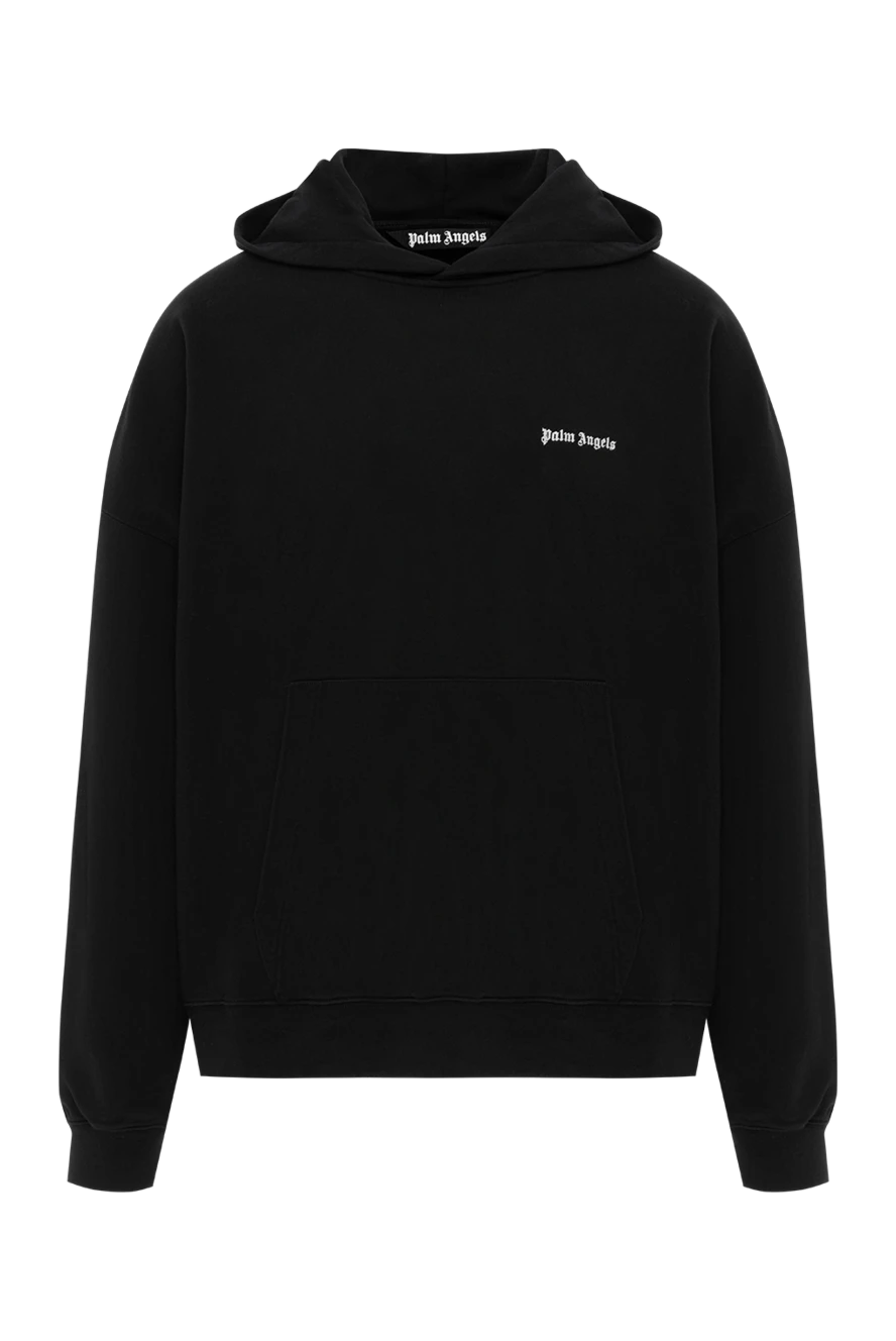 Palm Angels black men's cotton hoodie with logo 185957 - photo 1