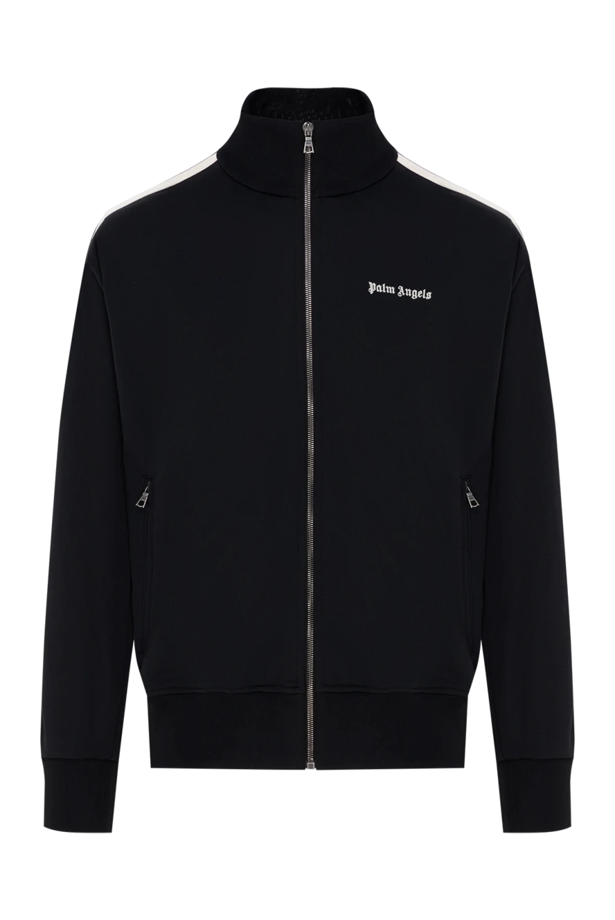 Palm Angels ерлерге арналған жолақтары бар спорттық күрте, қара 185971 - фото 1