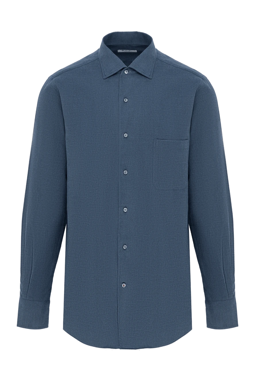 Loro Piana спортивная рубашка andre из хлопка синяя 185992 - фото 1