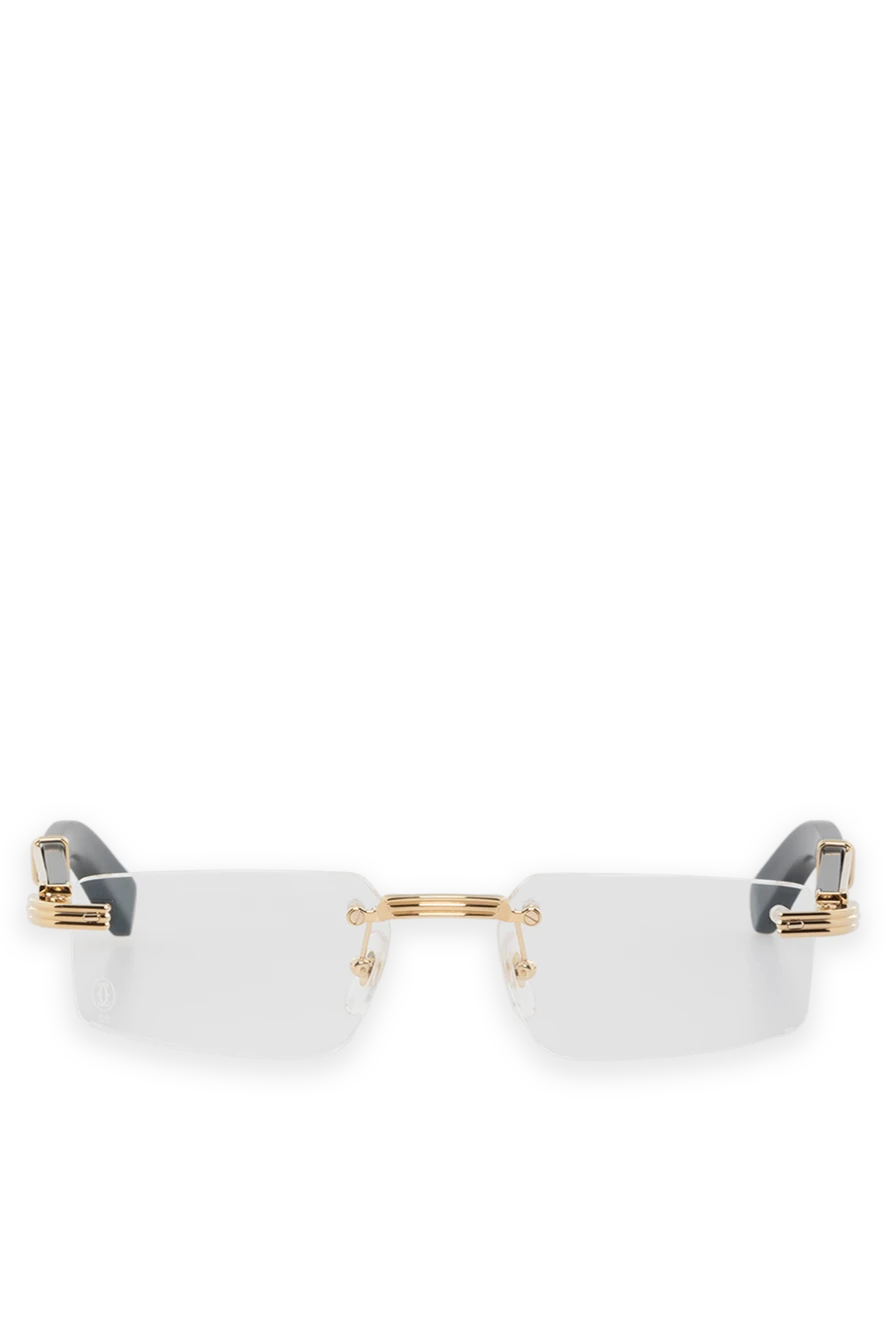 Rimless sunglasses for men gold