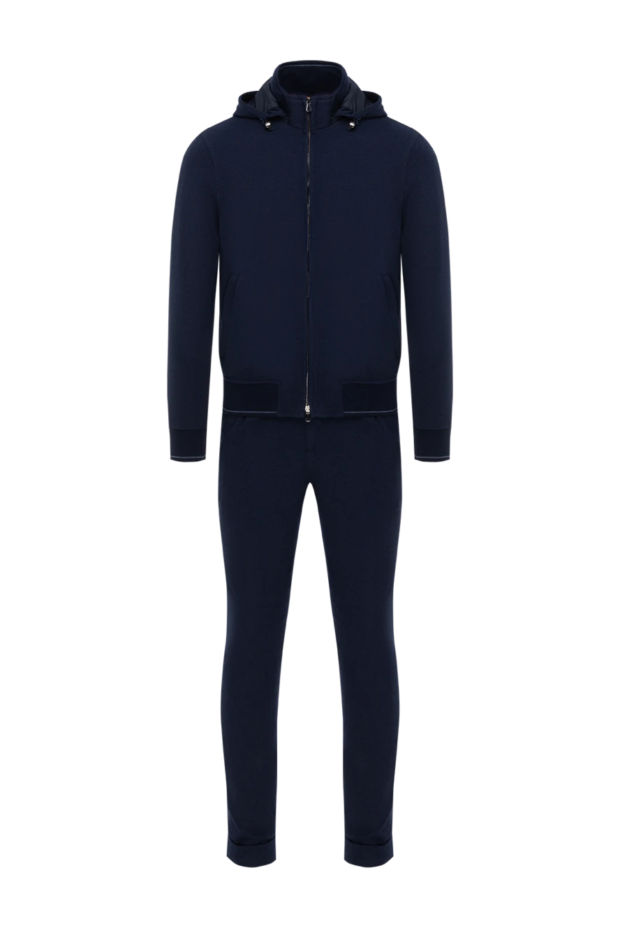 Enrico Mandelli синий прогулочный костюм мужской из шести и хлопка 186016 - фото 1