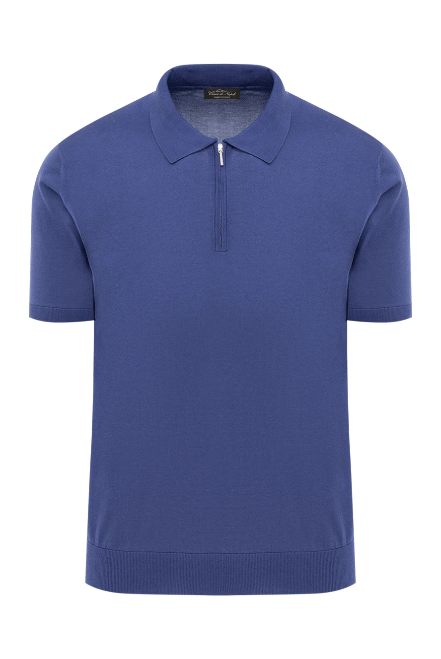 Cesare di Napoli polo shirt in a striking ultramarine color with a zip closure
186190 - photo 1