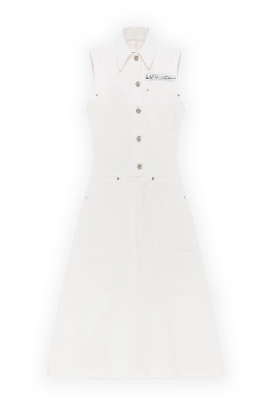 Maison Margiela белое платье с открытыми плечами из хлопка 186273 - фото 1