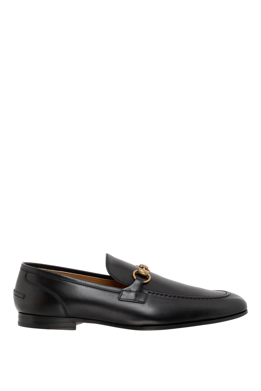 Gucci мужские лоферы jordaan черные из натуральной кожи 186293 - фото 1