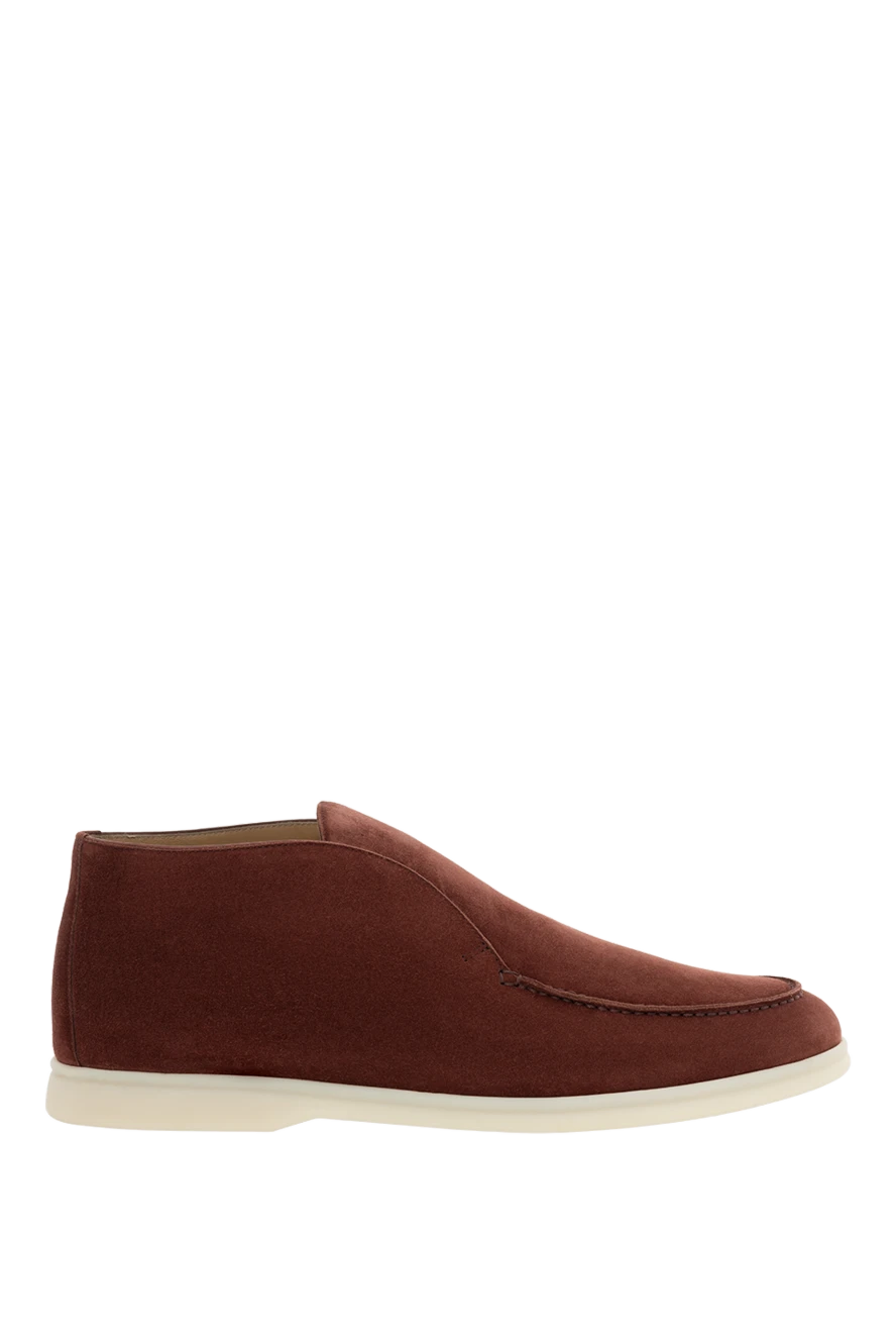 Loro Piana күдері мен наппа бұзау терісінен жасалған бургундия лоферлері 186344 - фото 1