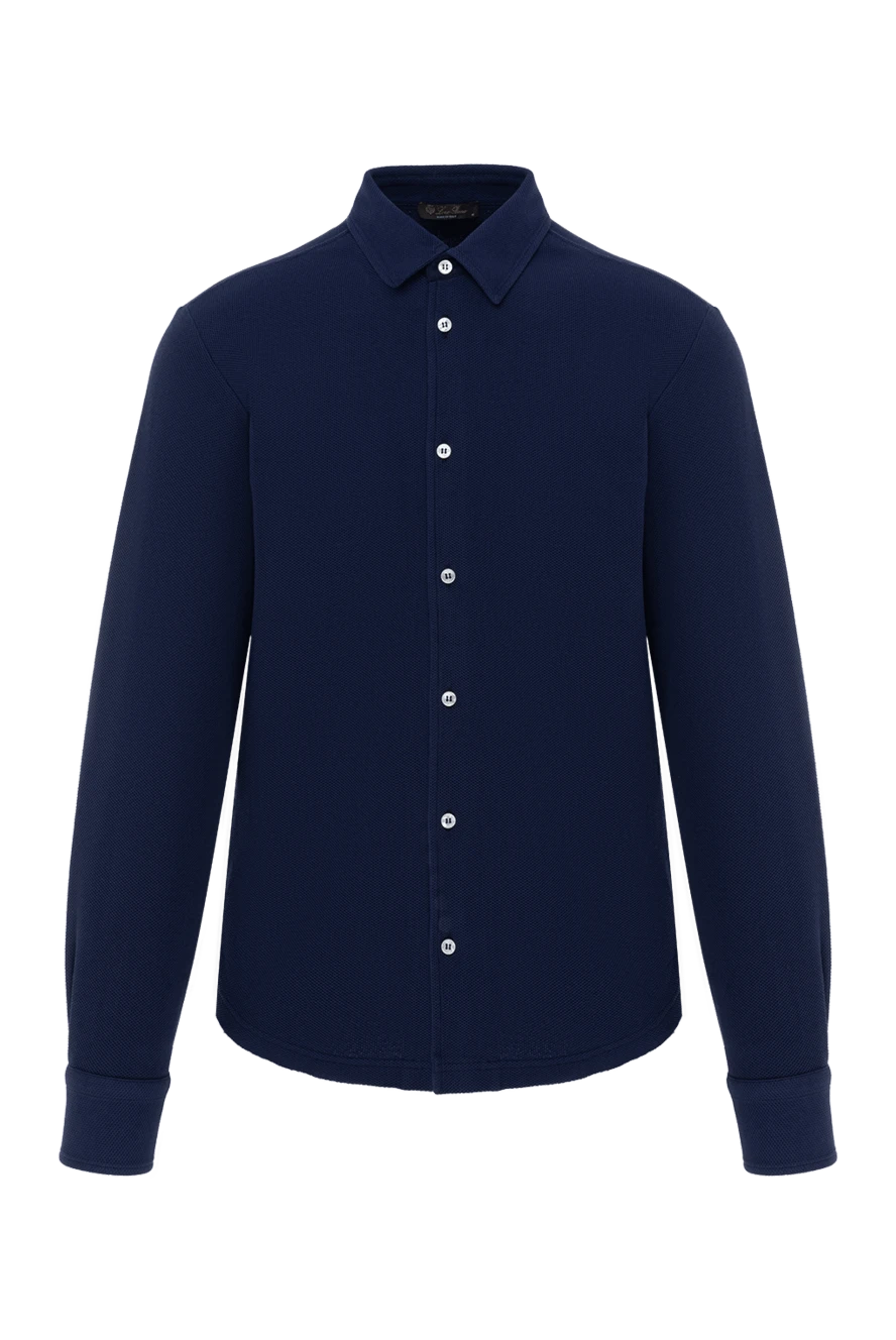 Loro Piana dark blue men's cotton shirt 186353 - photo 1