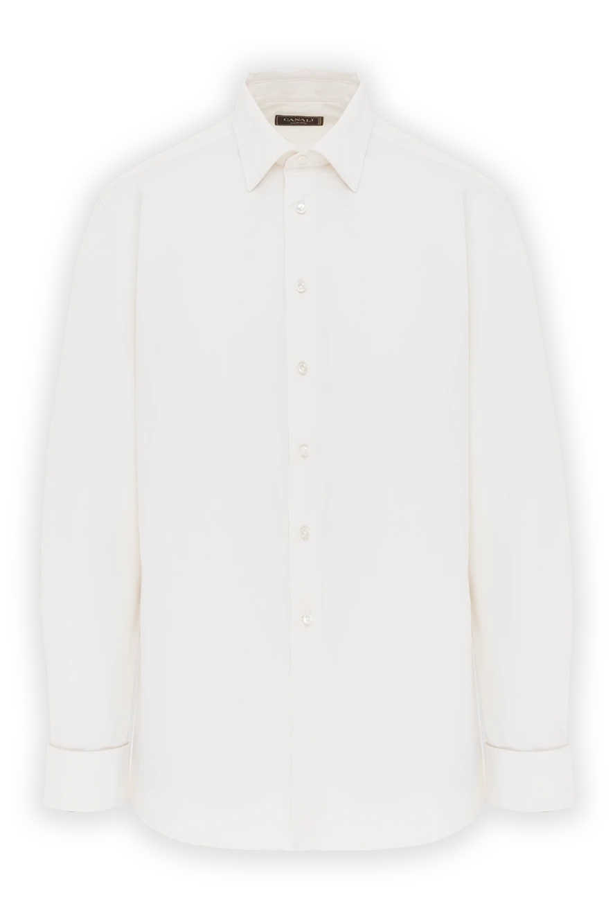 Canali classic white cotton shirt for men 186410 - photo 1