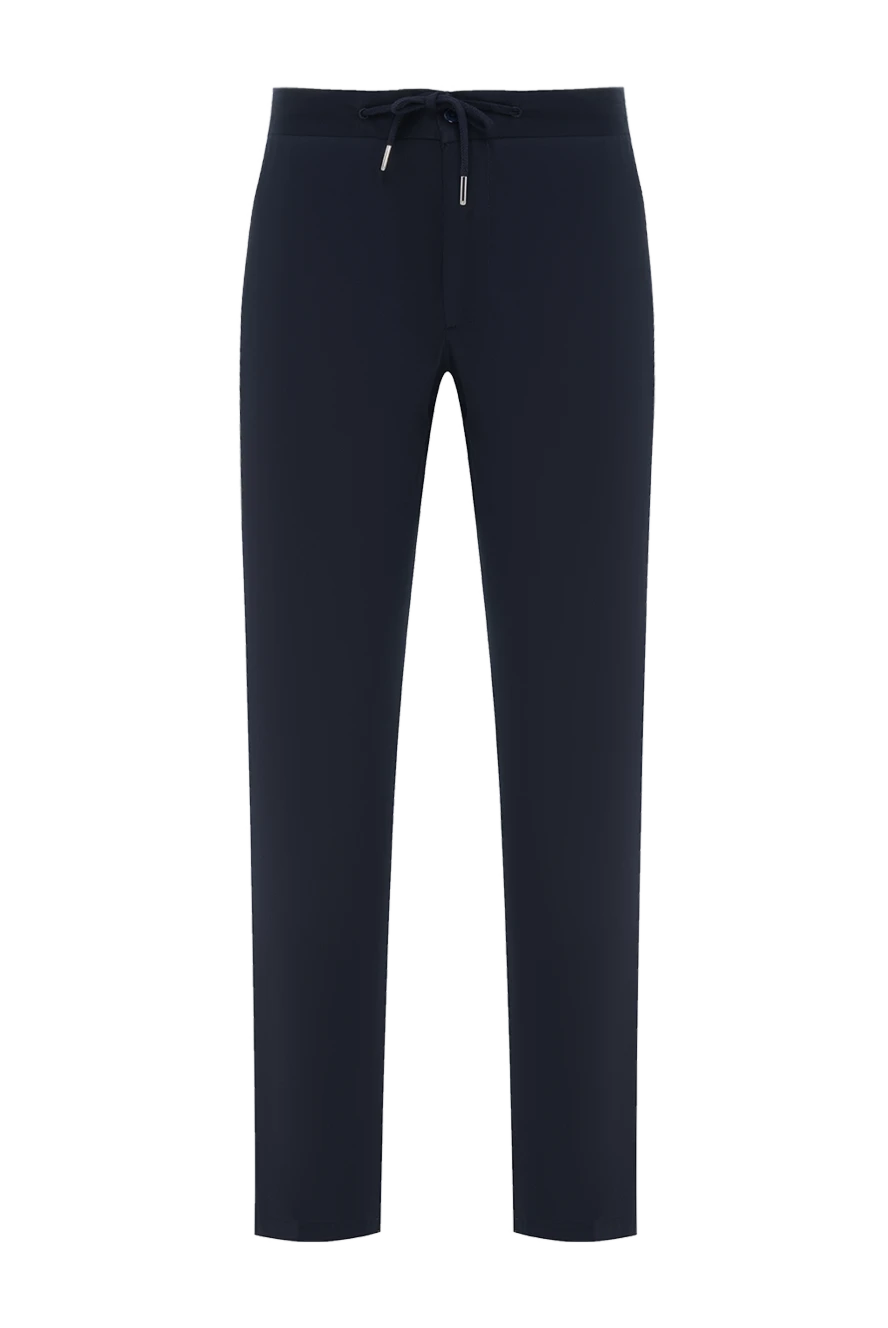 Cesare di Napoli men's blue trousers made of cotton and silk 186425 - photo 1