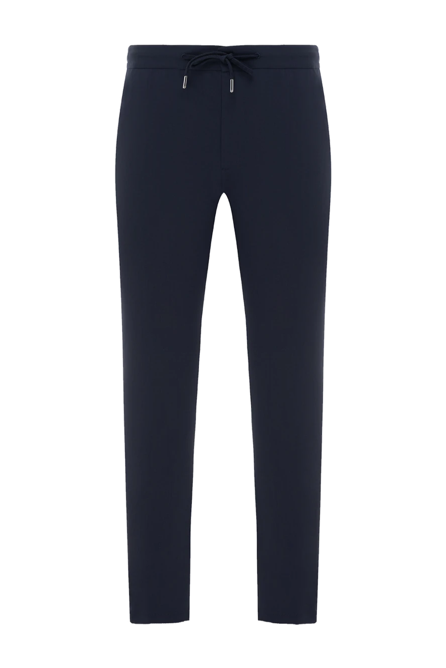 Cesare di Napoli синяя футболка из мягкого материала с аккуратной резинкой по краю
186434 - фото 1