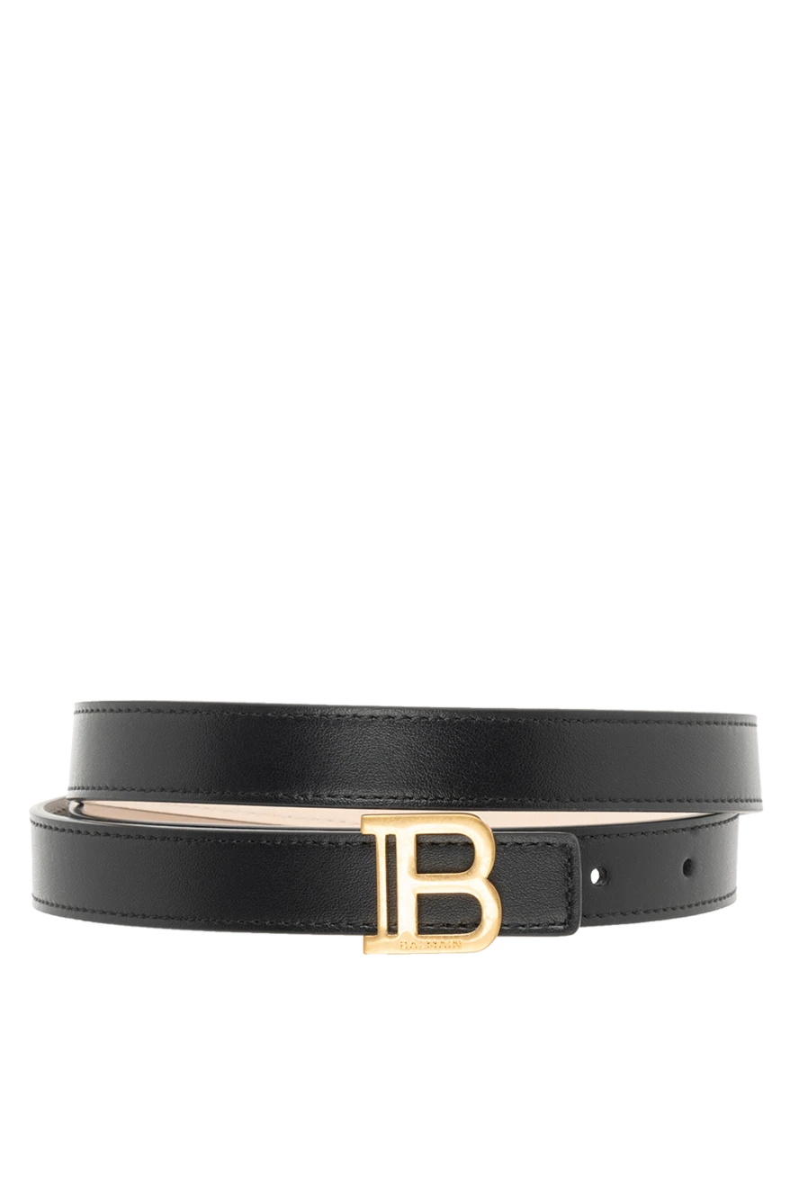 Balmain thin b-belt black women's calfskin belt 186477 - photo 1