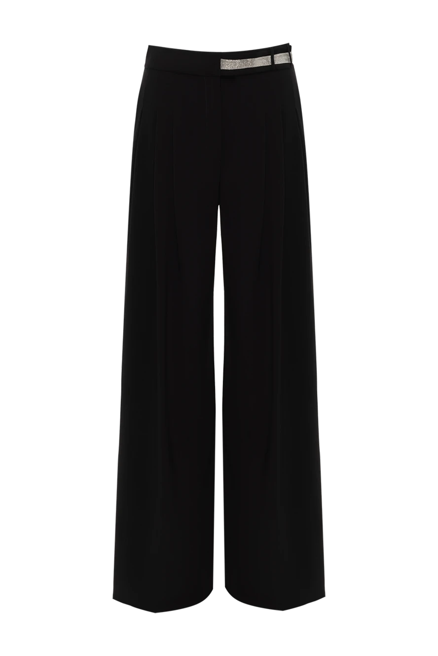 D.Exterior женские брюки черные широкие с эластичным поясом 186508 - фото 1