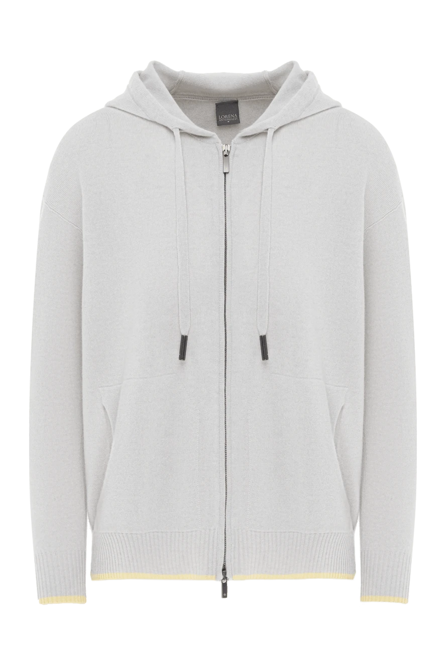 Lorena Antoniazzi серое худи из кашемира на молнии 186515 - фото 1