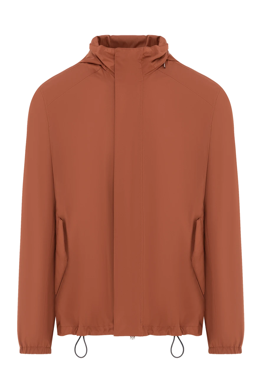 Corneliani куртка мужская оранжевая с воротником стойка на молнии 186525 - фото 1