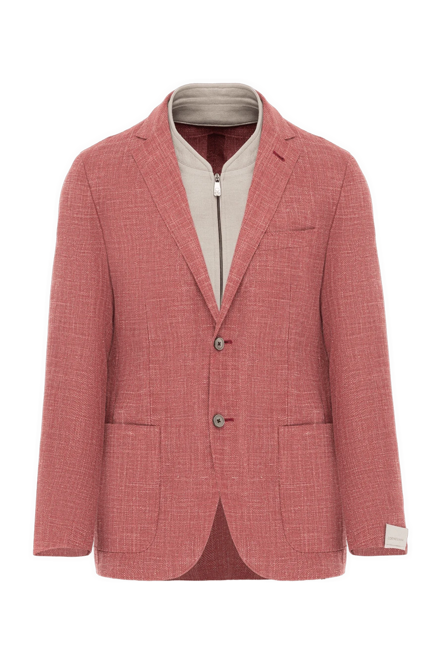 Corneliani red men's jacket with zip collar 186539 - photo 1