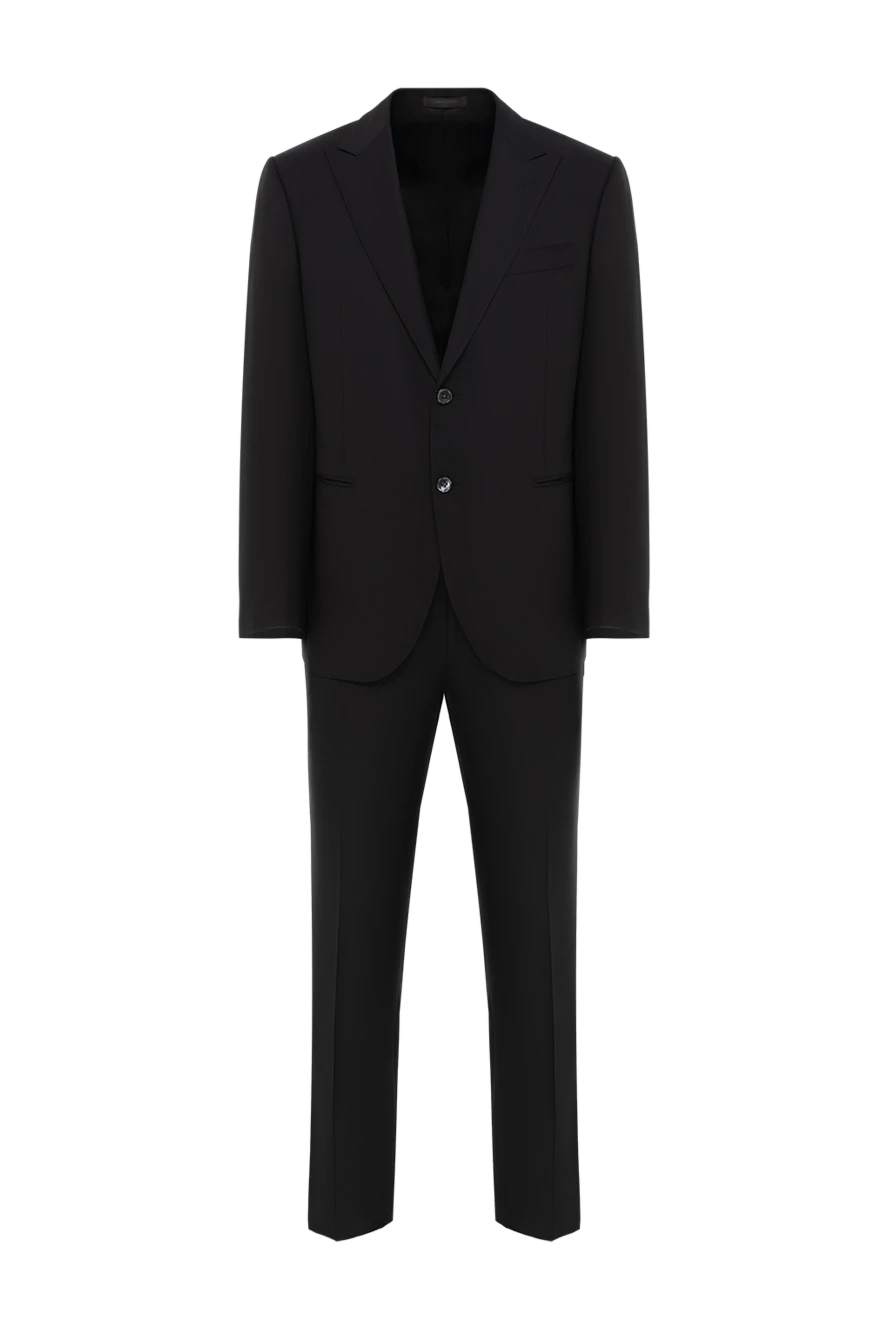 Corneliani костюм классический мужской шерстяной черный 186551 - фото 1