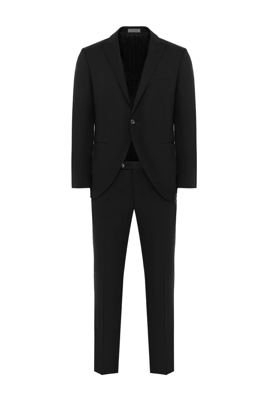 Corneliani костюм мужской классический черный из шерсти 186554 - фото 1