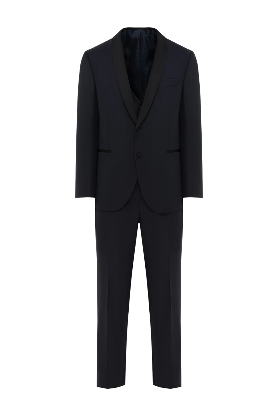 Corneliani мужской костюм из итальянской шерсти синий 186559 - фото 1
