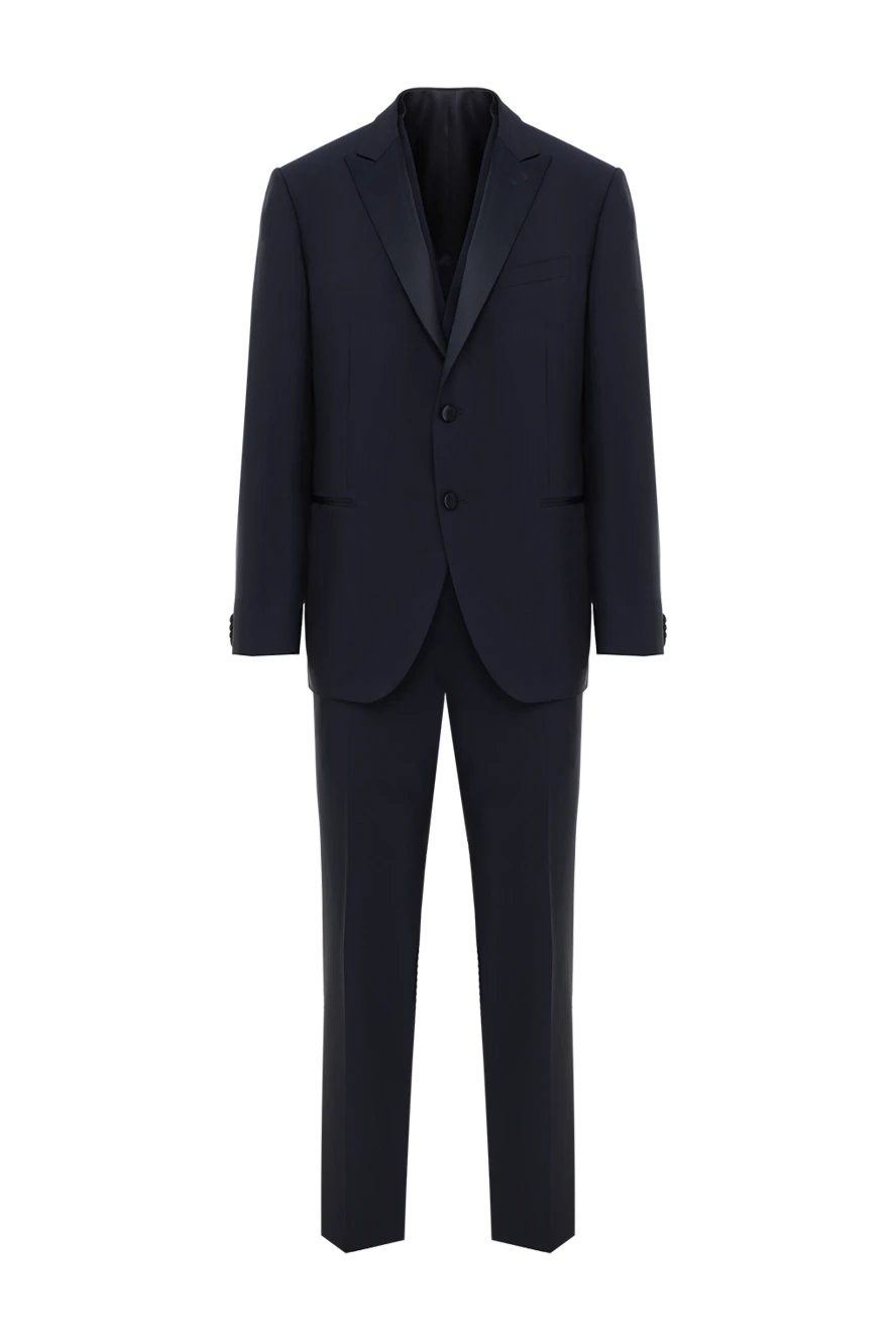 Corneliani синий мужской смокинг из шерсти 186562 - фото 1