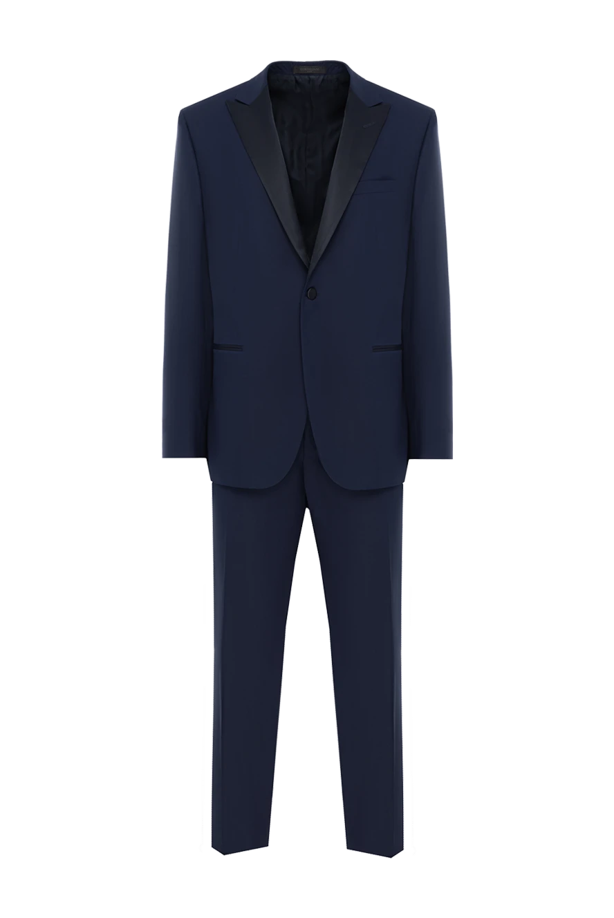 Corneliani мужской синий смокинг из шелка 186564 - фото 1