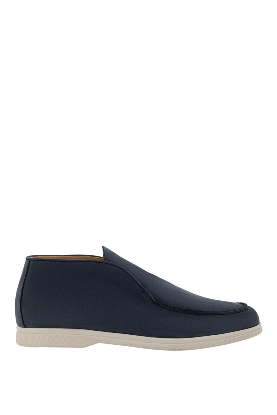 Corneliani ерлерге арналған көгілдір нубуктан жасалған лоферлер 186569 - фото 1