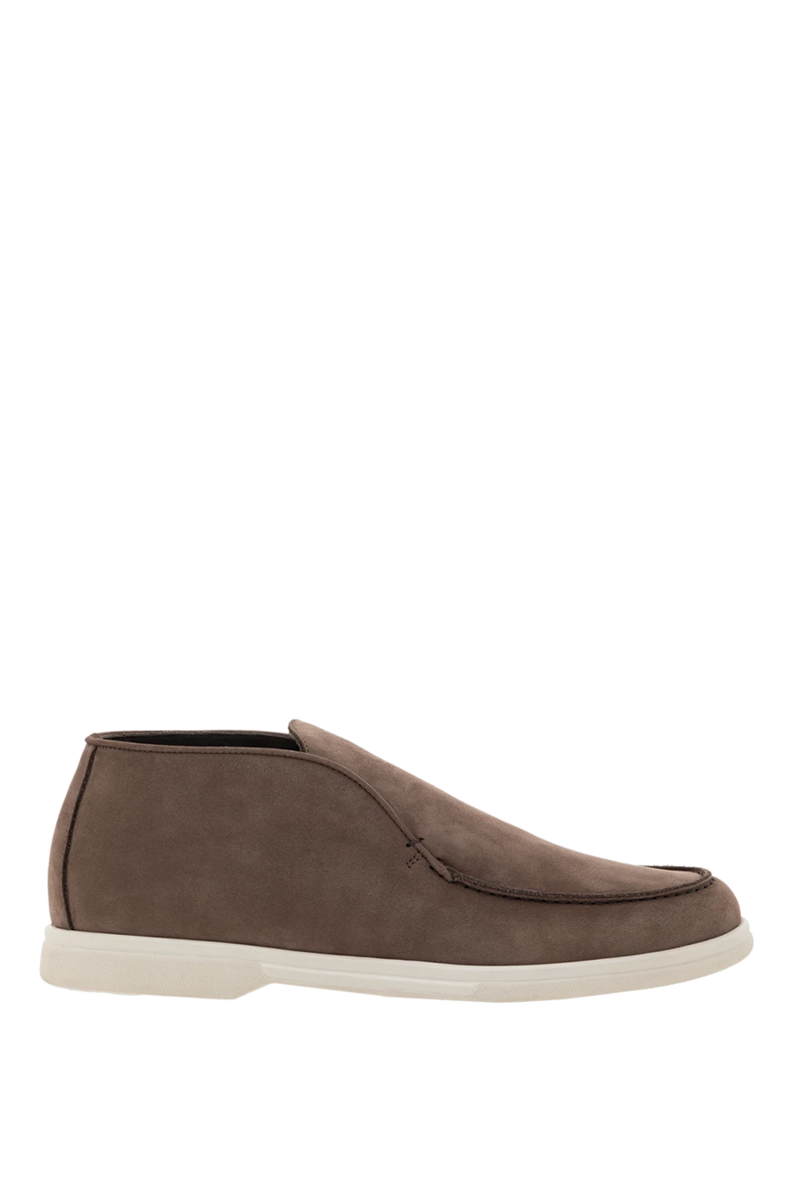 Corneliani men's nubuck high loafers brown 186571 - photo 1