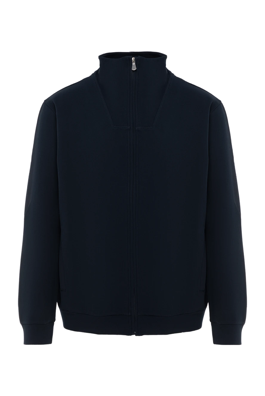 Corneliani базовая спортивная кофта из мягкого материала с рельефными вставками на рукавах 186641 - фото 1