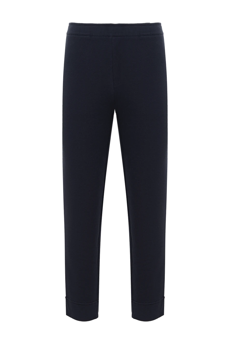 Corneliani синие брюки из хлопка со шнурком на поясе 186642 - фото 1