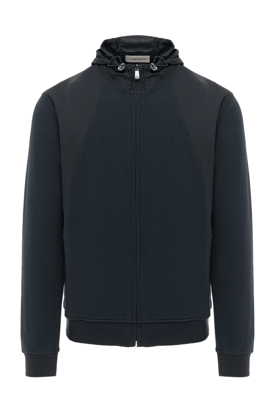 Corneliani капюшоны бар жұмсақ материалдан жасалған спорттық көк жейде.
186644 - фото 1