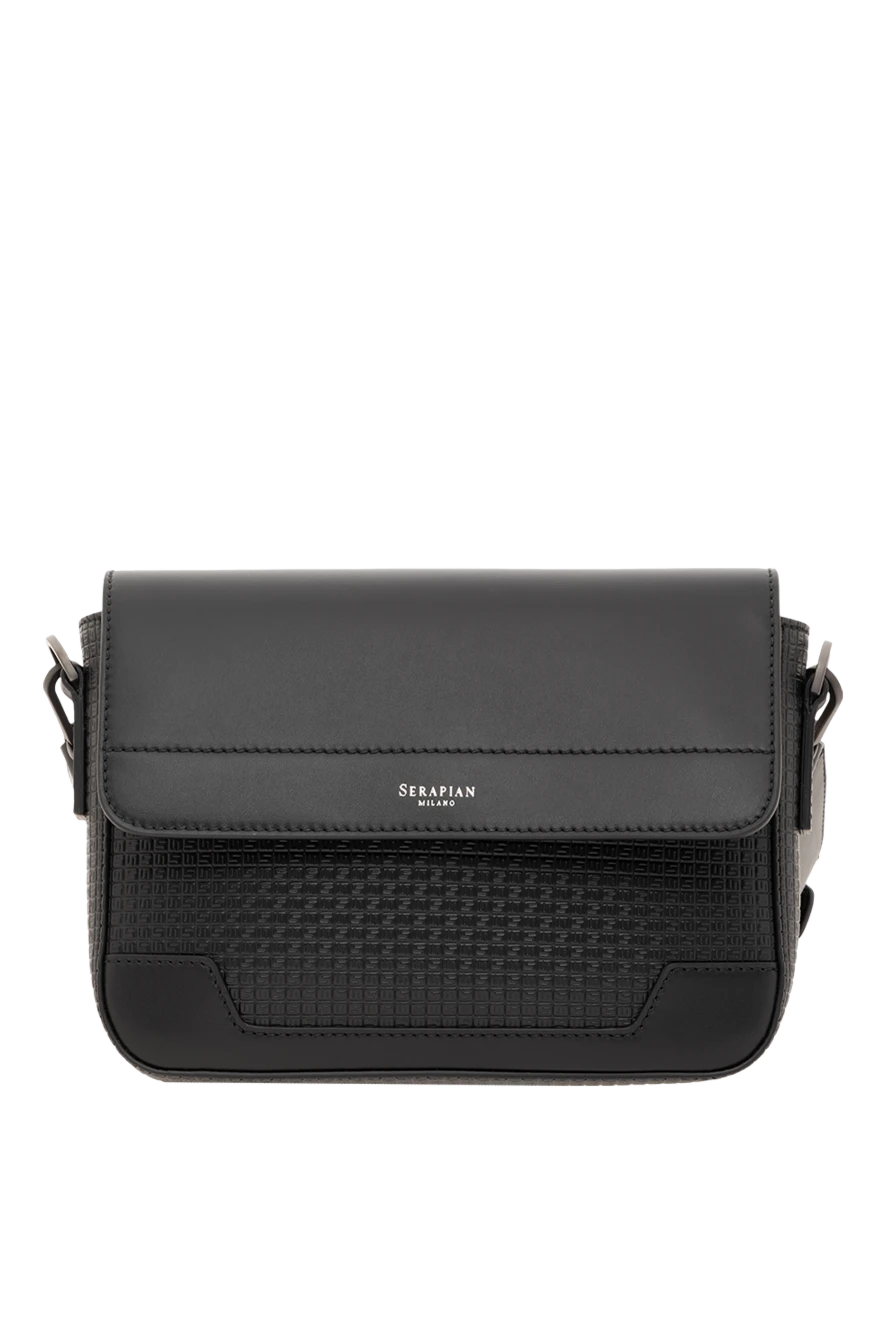 Serapian crossbody bag in stepan finish with calfskin inserts, black 186664 - photo 1